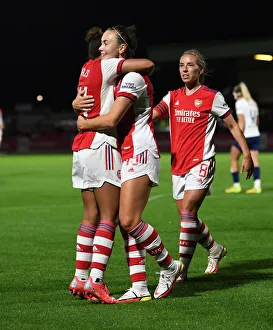 Arsenal Women V Tottenham Hotspur Women - FA Cup 2021-22 Prints: Arsenal Women's FA Cup Triumph: Caitlin Foord's Hat-trick Secures Victory over Tottenham Hotspur
