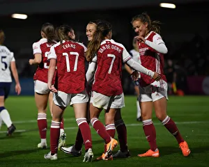 Arsenal Women V Tottenham Hotspur Women - FA Cup 2020-21 Prints: Arsenal Women's FA Cup Victory: Evans Scores Hat-trick Against Tottenham Hotspur