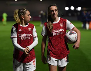 Arsenal Women V Tottenham Hotspur Women - FA Cup 2020-21 Prints: Arsenal Women's FA Cup Victory: Jordan Nobbs Celebrates Hat-Trick Against Tottenham Hotspur