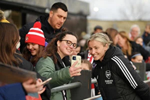 Arsenal Women v Leeds United Women - FA Cup 2023 Collection: Arsenal Women's FA Cup Victory: Leah Williamson Celebrates with Adoring Fans