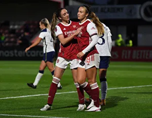Arsenal Women V Tottenham Hotspur Women - FA Cup 2020-21 Prints: Arsenal Women's FA Cup Victory: Lisa Evans Scores Hat-trick Against Tottenham Hotspur