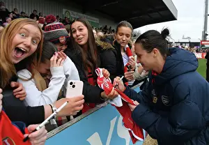 Arsenal Women V Watford Women 2023-24 Prints: Arsenal Women's FA Cup Victory: Lotte Wubben-Moy Celebrates with Fans after Arsenal vs