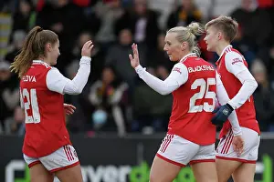 Arsenal Women V Leeds United Women - FA Cup 2023 Prints: Arsenal Women's FA Cup Victory: Stina Blackstenius Scores the Game-Winning Goal Against Leeds