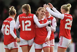 Arsenal Women V Leeds United Women - FA Cup 2023 Prints: Arsenal Women's FA Cup Victory: Victoria Pelova Scores Ninth Goal Against Leeds
