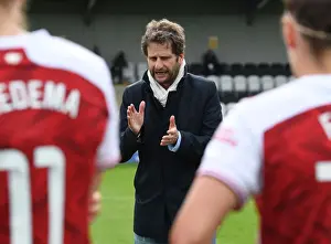 Arsenal Women V Aston Villa Women 2020-21 Prints: Arsenal Women's FA WSL: Montemurro's Post-Match Reflections Amidst Empty Stands (Arsenal vs Aston Villa)