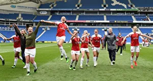 Brighton And Hove Albion Women V Arsenal Women 2018-19 Prints: Arsenal Women's FA WSL Title Win: Celebrating with Mitchell