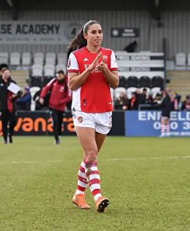 Arsenal Women's FA WSL Victory: Rafaelle Celebrates with Fans