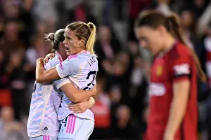Manchester United Women V Arsenal Women 2023-24 Prints: Arsenal Women's Glory: Cloe Lacasse Scores Brace in Barclays Super League Victory over Manchester United