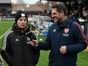 Arsenal Women V Everton Women 2022-23 Prints: Arsenal Women's Half-Time: Kim Little Interviewed by Adrian Clarke Amidst FA Women's Super League Match vs