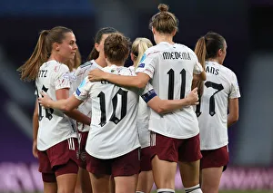 Arsenal Women's Historic Champions League Victory: Kim Little and Vivianne Miedema's Euphoric Goal Celebration vs. Paris Saint-Germain