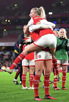 Arsenal Women's Historic Champions League Victory: Leah Williamson and Stina Blackstenius Embrace Triumph Over Bayern Munich