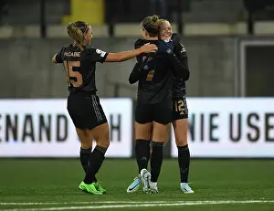 FC Zurich Frauen V Arsenal Women 2022-23 Prints: Arsenal Women's Historic Champions League Victory: Frida Maanum Scores First Goal vs