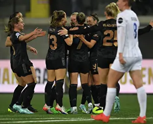 FC Zurich Frauen V Arsenal Women 2022-23 Prints: Arsenal Women's Historic Champions League Victory: Frida Maanum Scores First Goal vs