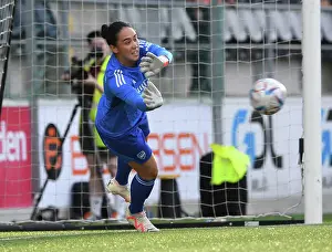 Arsenal Women V Paris FC 2023-24 Prints: Arsenal Women's Historic Champions League Victory: Manuela Zinsberger's Game-winning Penalty Save