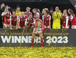 Arsenal Women V Chelsea Women - Conti Cup Final 2023 Prints: Arsenal Women's Historic Conti Cup Victory: Celebrating with Katie McCabe and the Champions