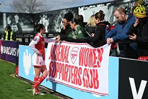 Arsenal Women V Manchester City Women 2022-23 Prints: Arsenal Women's Historic FA WSL Victory: Jodie Taylor Amidst Euphoric Fans