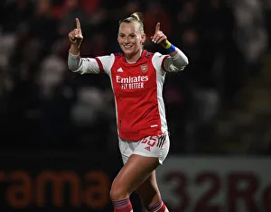 Arsenal Women V Reading Women 2021-22 Prints: Arsenal Women's Historic Super League Victory: Stina Blackstenius Scores Record-Breaking Fourth Goal vs