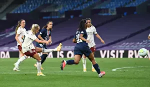 Arsenal Women V Paris Saint-Germain 2020 Prints: Arsenal Women's Historic UEFA Champions League Triumph: Beth Mead's Game-Winning Goal vs
