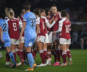 Images Dated 28th April 2021: Arsenal Women's Historic Victory: Vivianne Miedema Scores First Goal Against West Ham in FA WSL