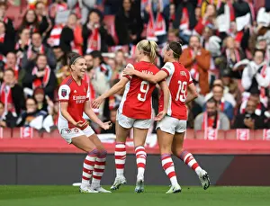 Arsenal Women V Tottenham Hotspur 2021-22 Prints: Arsenal Women's Historic Victory: Beth Mead Scores First Goal Against Tottenham Hotspur in 2021-22 FA WSL