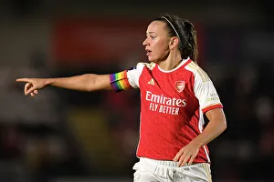 Arsenal Women V Tottenham Hotspur Women - Conti Cup 2023-24 Prints: Arsenal Women's Katie McCabe Gives Team Instructions vs