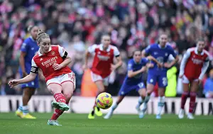 Arsenal Women's Kim Little Scores Penalty at Emirates Stadium: Arsenal vs Chelsea (FA Women's Super League, 2022-23)