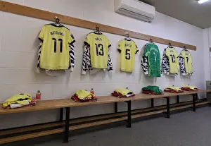 West Ham United Women V Arsenal Women 2021-22 Prints: Arsenal Women's Kit Ready for Showdown Against West Ham United in FA WSL Match