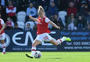 Arsenal Women V West Ham United 2019-20 Prints: Arsenal Women's Leonie Maier Shines: Unforgettable Performance Against West Ham United in 2019-20 WSL Match