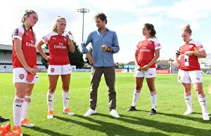 Images Dated 19th August 2018: Arsenal Women's Manager Joe Montemurro Addresses Team After Match Against West Ham United Women