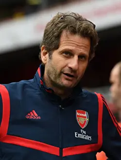 Arsenal Women V Bayern Munich 2019-20 Prints: Arsenal Women's Manager Joe Montemurro at Emirates Stadium Before Match Against Bayern Munich