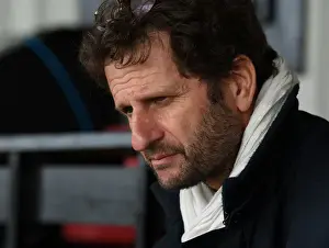 Arsenal Women V Aston Villa Women 2020-21 Prints: Arsenal Women's Manager Joe Montemurro at Empty Meadow Park