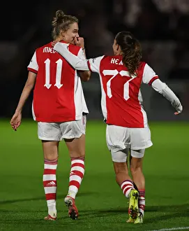 Arsenal Women V Hoffenheim 2021-22 Prints: Arsenal Women's Miedema Scores Hat-Trick in Champions League Victory over Hoffenheim