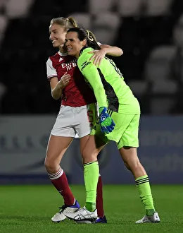 Arsenal Women V Tottenham Hotspur Women - Conti Cup 2020-21 Prints: Arsenal Women's Penalty Shootout Triumph in Empty FA Womens Continental League Cup Match Against Tottenham Hotspur