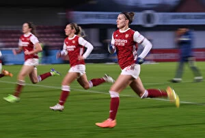 Images Dated 6th December 2020: Arsenal Women's Post-Match Training: Steph Catley and Substitutes at Meadow Park
