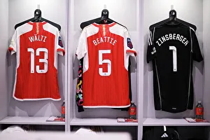 Arsenal Women V Tottenham Hotspur Women - Conti Cup 2023-24 Prints: Arsenal Women's Pre-Match Focus: Dressing Room Preparation vs