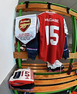 Vfl Wolfsburg V Arsenal Women 2022-23 Prints: Arsenal Women's Semi-Final Showdown: Katie McCabe's Determination in VfL Wolfsburg Clash (April 2023)