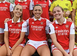 Arsenal Women Squad 2022-23 Prints: Arsenal Women's Squad 2022-23: Lia Walti, Katie McCabe, and Kim Little