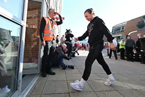 Manchester United Women V Arsenal Women 2022-23 Prints: Arsenal Women's Squad Arrives at Leigh Sports Village Ahead of Manchester United Clash - FA Women's Super