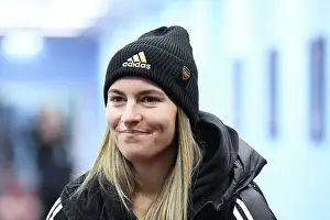 Aston Villa Women V Arsenal Women 2022-23 Prints: Arsenal Women's Squad Arrives at Villa Park Ahead of Aston Villa Showdown (Barclays FA WSL 2022-23)