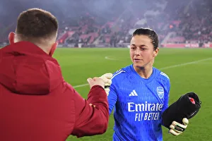 Arsenal Women's Squad Interact with Coaches before Southampton Women vs Arsenal Women - Conti Cup 2023-24