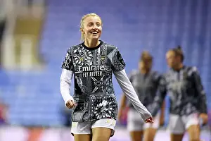 Reading Women V Arsenal Women - Conti Cup 2023-24 Prints: Arsenal Women's Squad in Pre-Match Warm-Up: Leah Williamson Focuses Ahead of Reading FA WSL Cup Clash