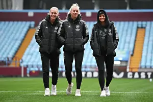 Aston Villa Women V Arsenal Women 2022-23 Prints: Arsenal Women's Squad Prepares for Aston Villa Match at Villa Park