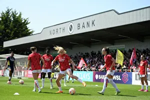 Arsenal Women V Aston Villa Women 2022-23 Prints: Arsenal Women's Squad Prepares for FA WSL Clash Against Aston Villa: Focused Training at Meadow Park