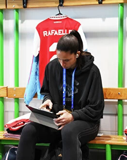 Images Dated 23rd April 2023: Arsenal Women's Squad Prepares for UEFA Champions League Semi-Final Showdown against VfL Wolfsburg