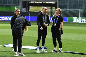 Vfl Wolfsburg V Arsenal Women 2022-23 Prints: Arsenal Women's Squad Prepares for UEFA Champions League Semi-Final Clash Against VfL Wolfsburg