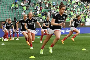 Vfl Wolfsburg V Arsenal Women 2022-23 Prints: Arsenal Women's Squad Prepares for UEFA Champions League Semi-Final Showdown against VfL Wolfsburg