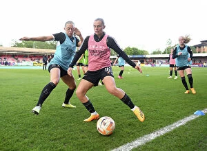Images Dated 10th May 2023: Arsenal Women's Squad Warming Up Ahead of Brighton & Hove Albion Clash