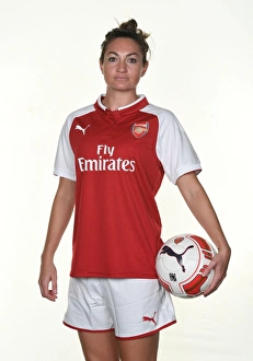 Arsenal Women's Star, Jodie Taylor, at 2017 Team Photocall
