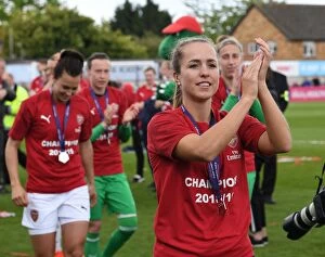 Images Dated 11th May 2019: Arsenal Women's Star Lia Walti Celebrates with Fans after Victory over Manchester City