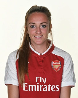 Arsenal Women's Star, Lisa Evans, at 2017 Team Photocall